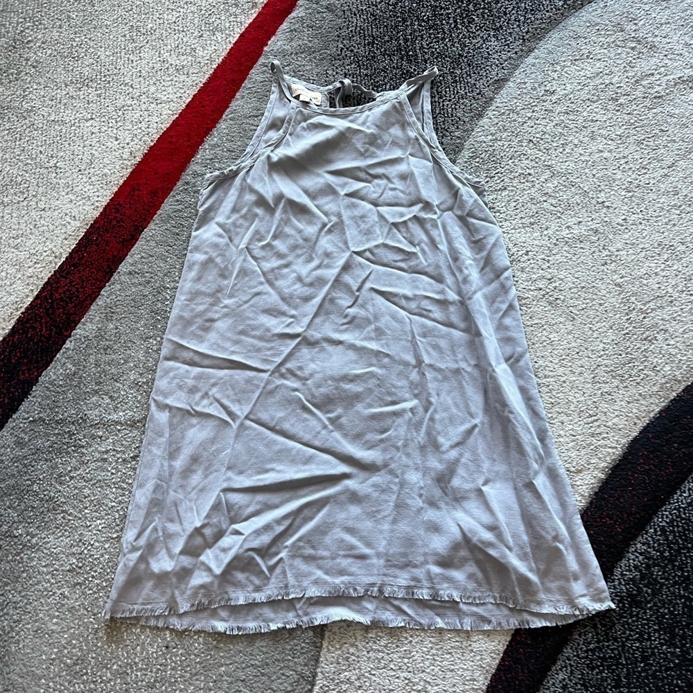 Anthropologie Cloth & Stone Tencel Tie - Back Mini Shift Dress